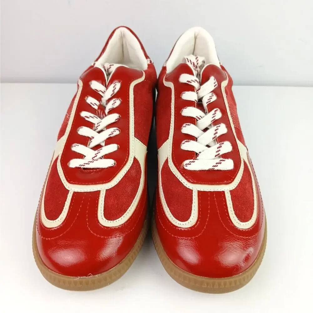 Oasis Society SZ 8.5 The Dalia Lace-Up Sneaker Color Cherry Retro Vegan NEW